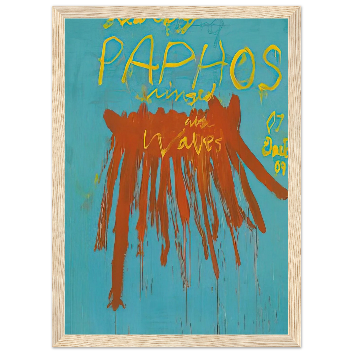 Leaving Paphos Ringed With Waves IV Framed Poster | Cy Twombly Framed Prints Wall Art | Cy Twombly Store