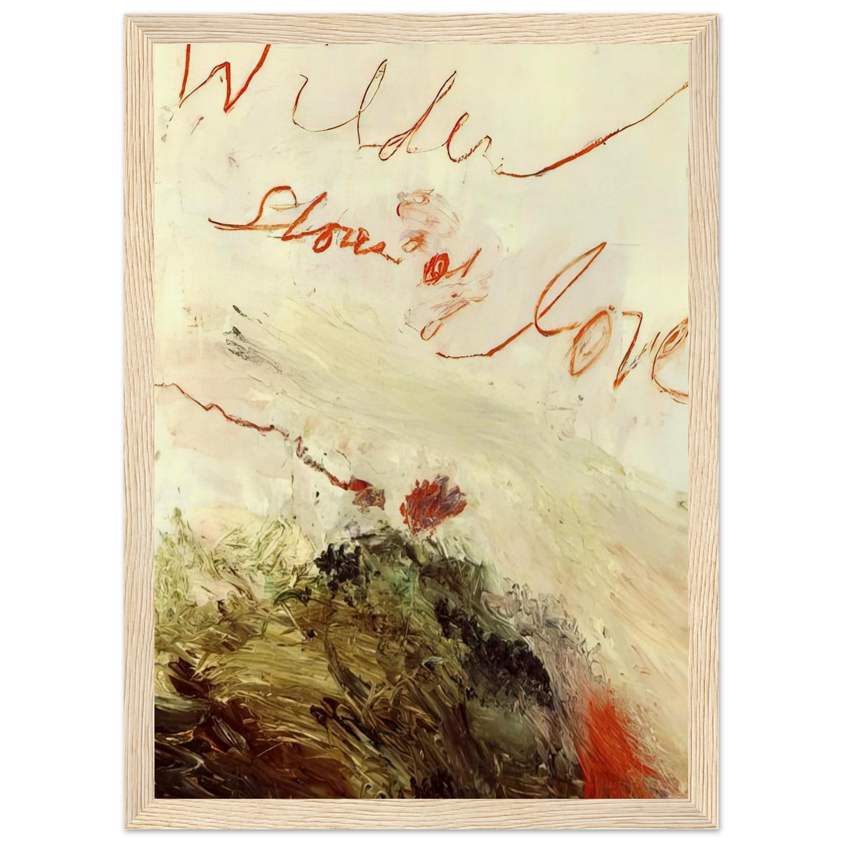 Wilder Shores of Love Framed Poster | Cy Twombly Framed Prints Wall Art | Cy Twombly Store