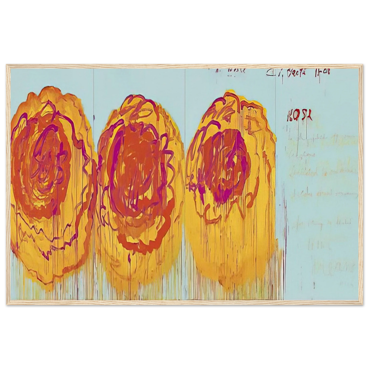 The Rose  I  Framed Poster | Cy Twombly Framed Prints Wall Art | Cy Twombly Store