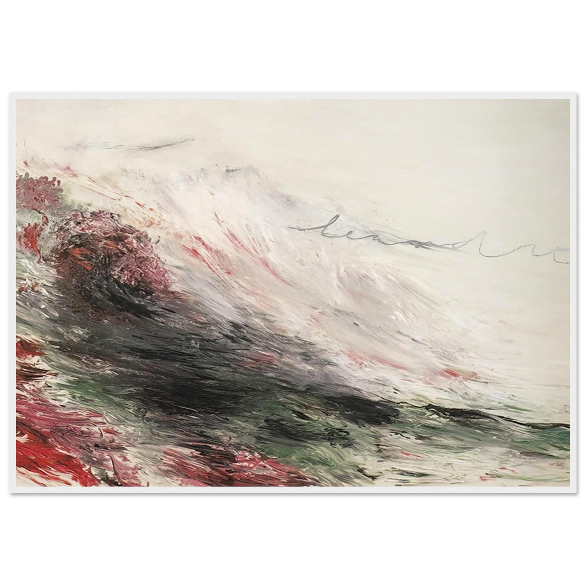 Hero and Leandro  A Painting in Four Parts  Part I Framed Poster | Cy Twombly Framed Prints Wall Art | Cy Twombly Store