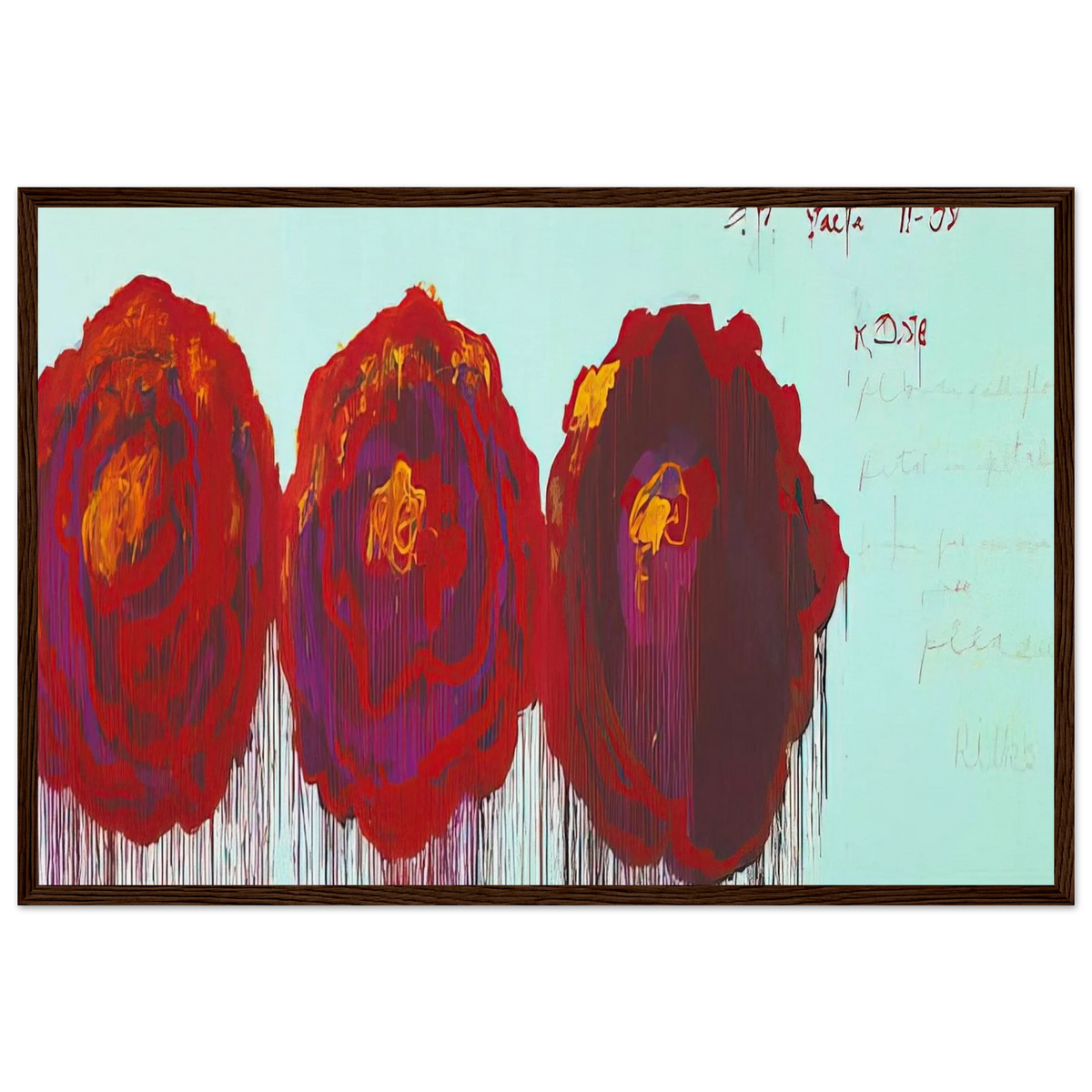 The Rose  IV  Framed Poster | Cy Twombly Framed Prints Wall Art | Cy Twombly Store