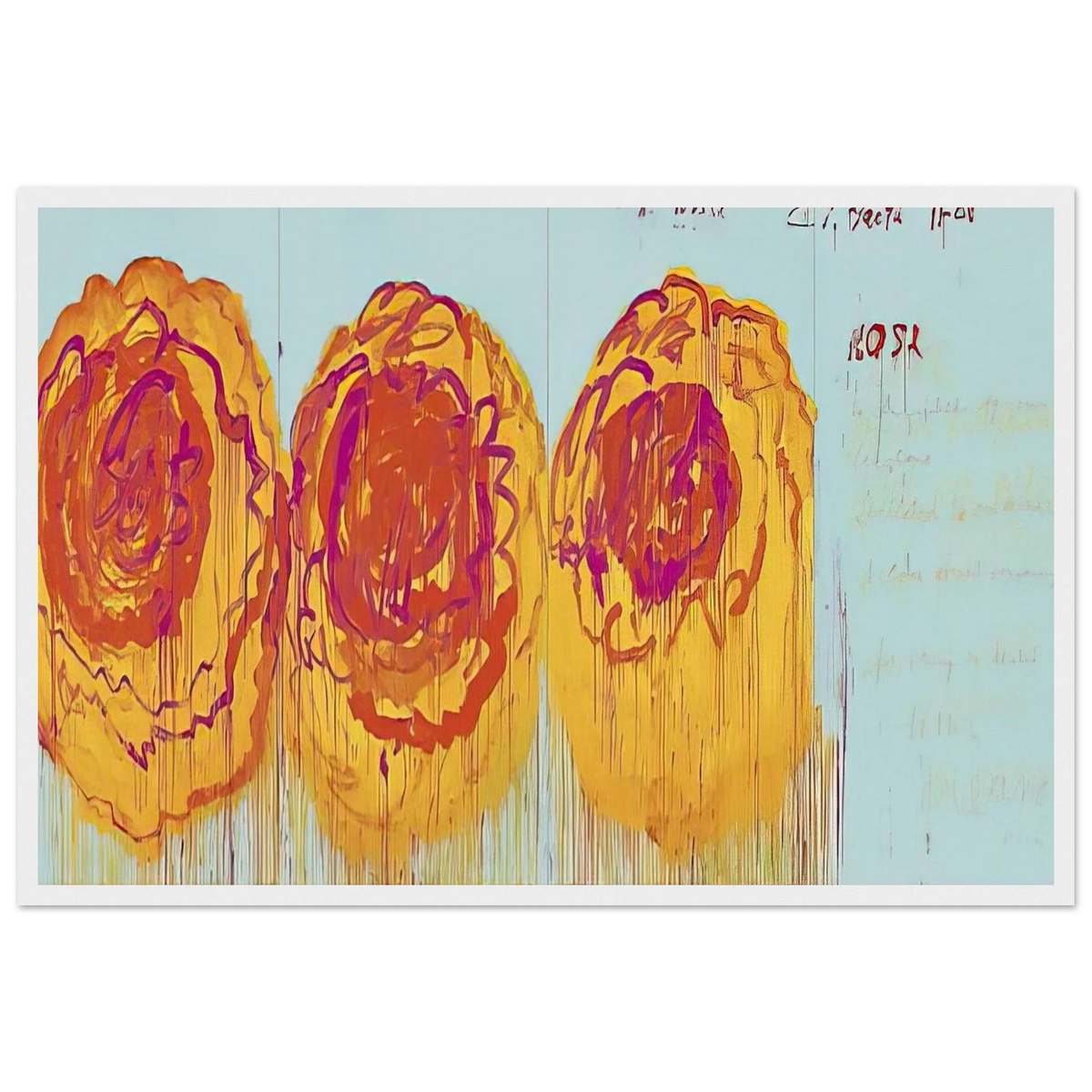The Rose  I  Framed Poster | Cy Twombly Framed Prints Wall Art | Cy Twombly Store