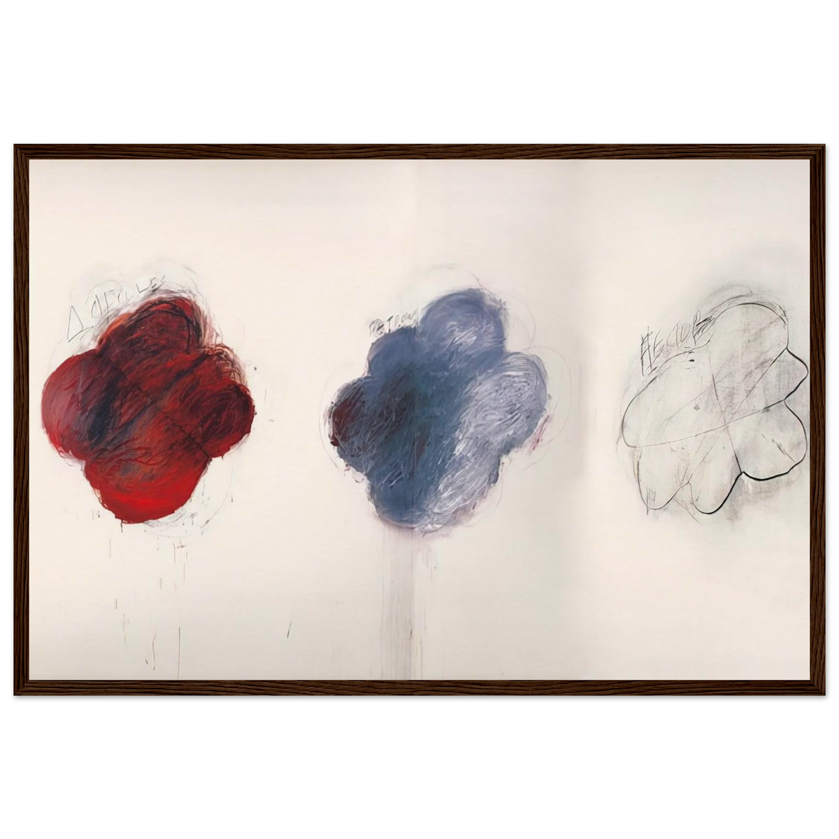 Fifty Days at Iliam. Shades of Achilles, Patroclus, and Hector Framed Poster | Cy Twombly Framed Prints Wall Art | Cy Twombly Store
