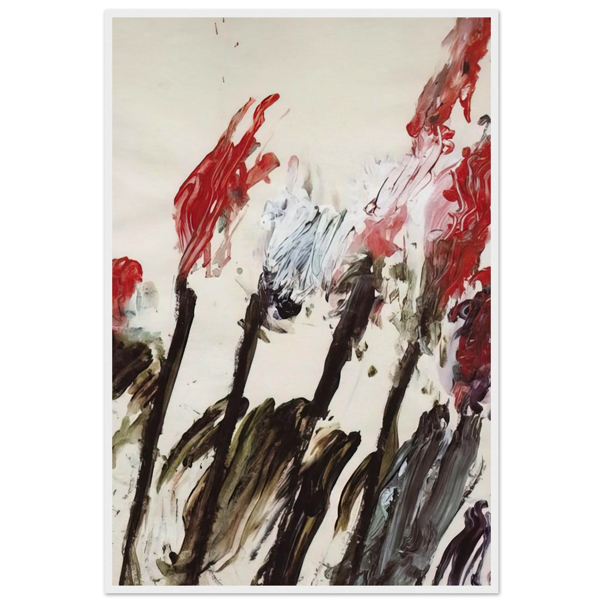 Nicola's Irises Framed Poster | Cy Twombly Framed Prints Wall Art | Cy Twombly Store