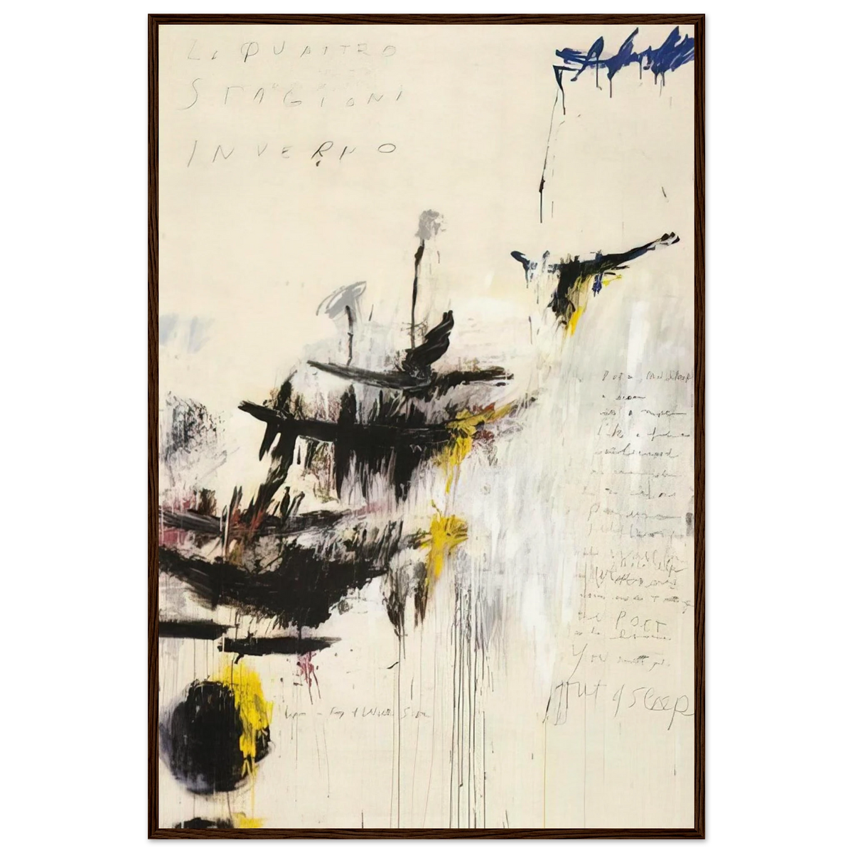 Quattro stagioni I. Inverno Framed Poster | Cy Twombly Framed Prints Wall Art | Cy Twombly Store