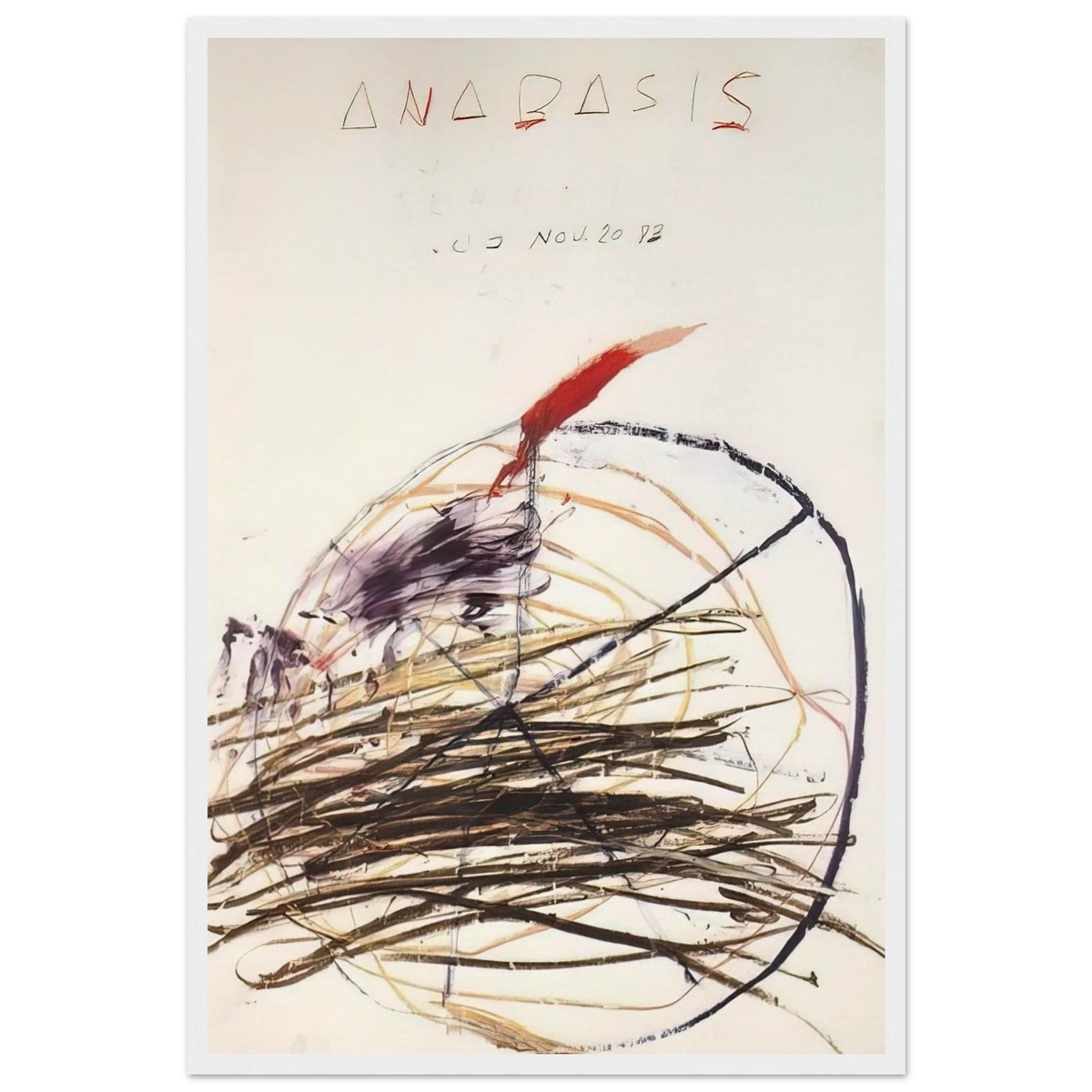 Anabasis  Xenephon  Framed Poster | Cy Twombly Framed Prints Wall Art | Cy Twombly Store