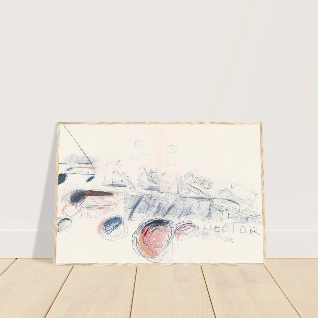 Fifty Days at Iliam. Ilians in Battle Framed Poster | Cy Twombly Framed Prints Wall Art | Cy Twombly Store