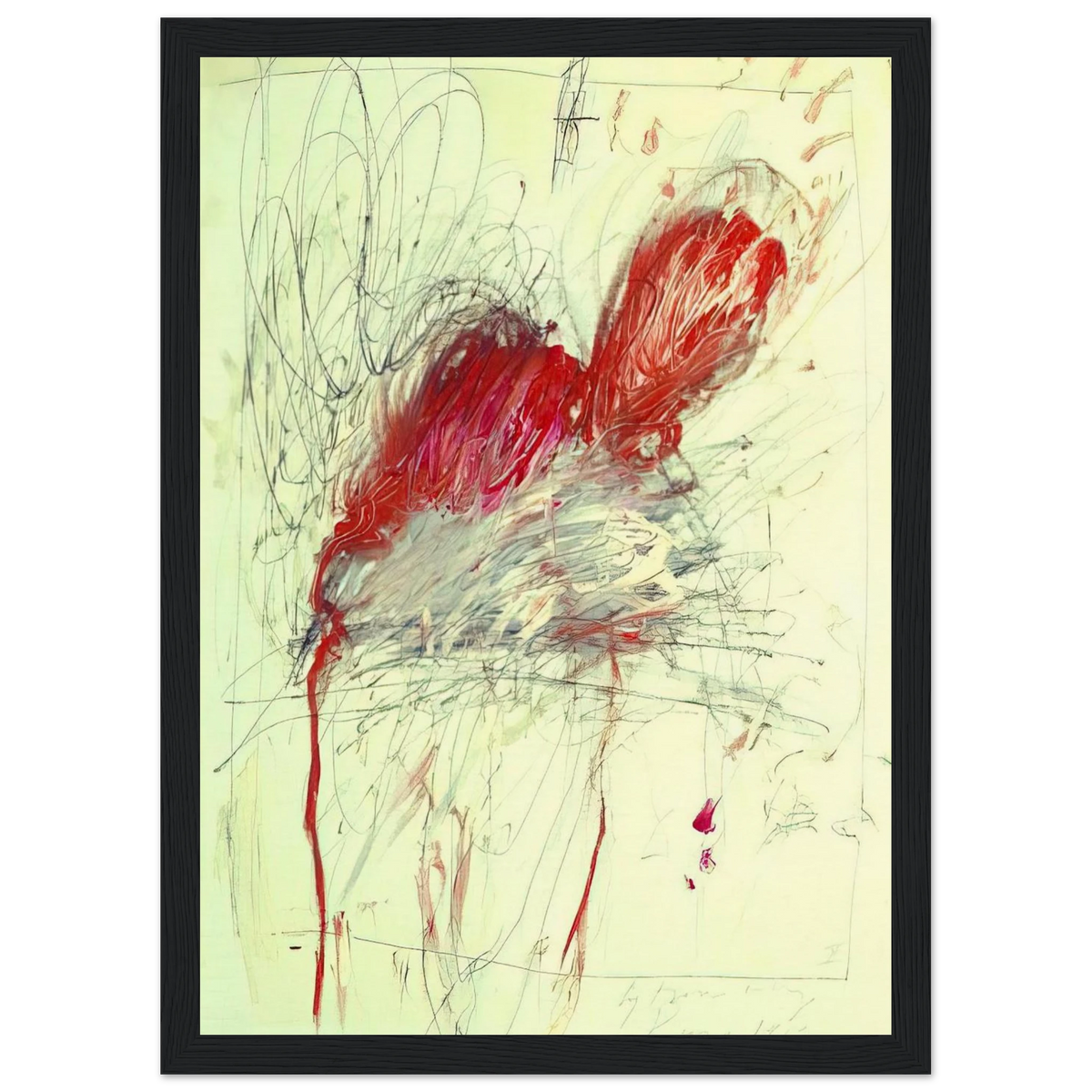 Leda and the Swan Framed Poster | Cy Twombly Framed Prints Wall Art | Cy Twombly Store
