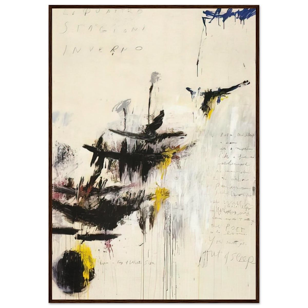Quattro stagioni I. Inverno Framed Poster | Cy Twombly Framed Prints Wall Art | Cy Twombly Store