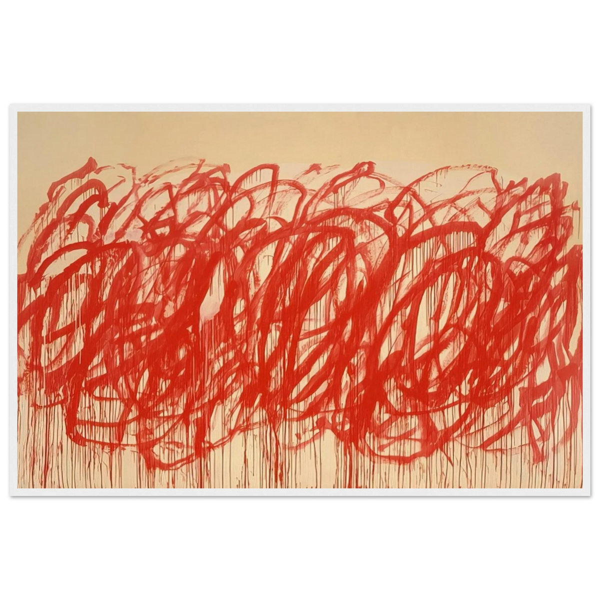 Untitled  Bacchus  Framed Poster | Cy Twombly Framed Prints Wall Art | Cy Twombly Store