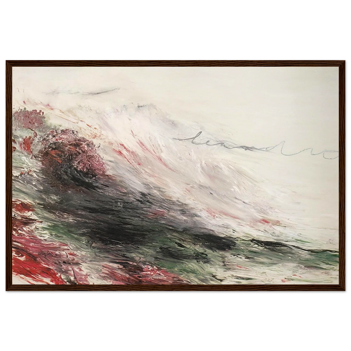 Hero and Leandro  A Painting in Four Parts  Part I Framed Poster | Cy Twombly Framed Prints Wall Art | Cy Twombly Store
