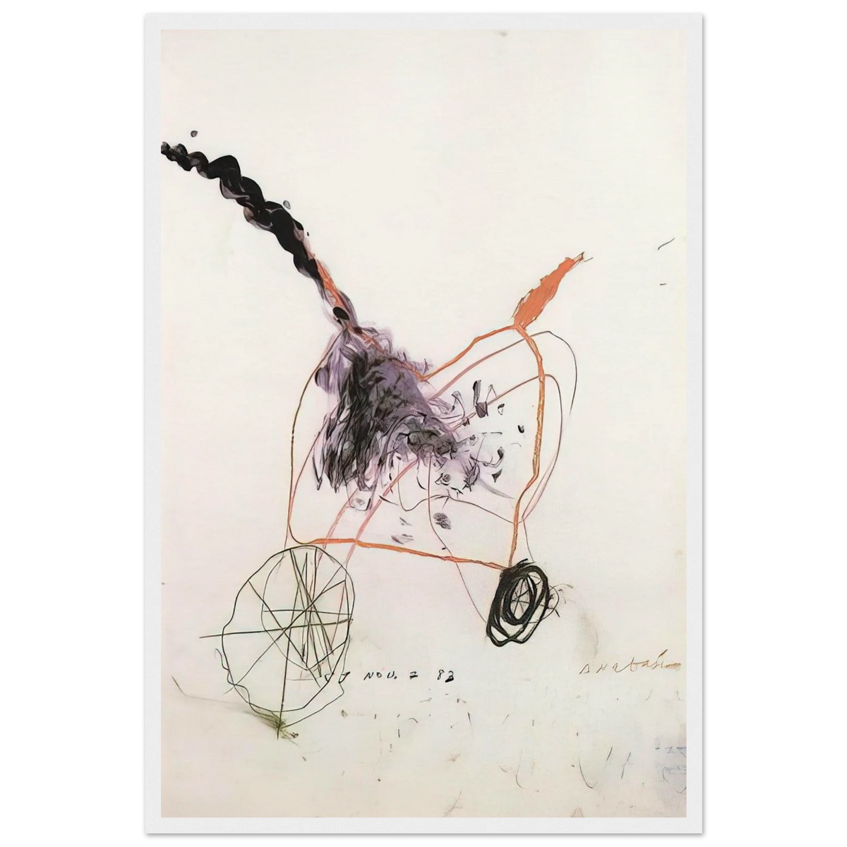 Anabasis Framed Poster | Cy Twombly Framed Prints Wall Art | Cy Twombly Store