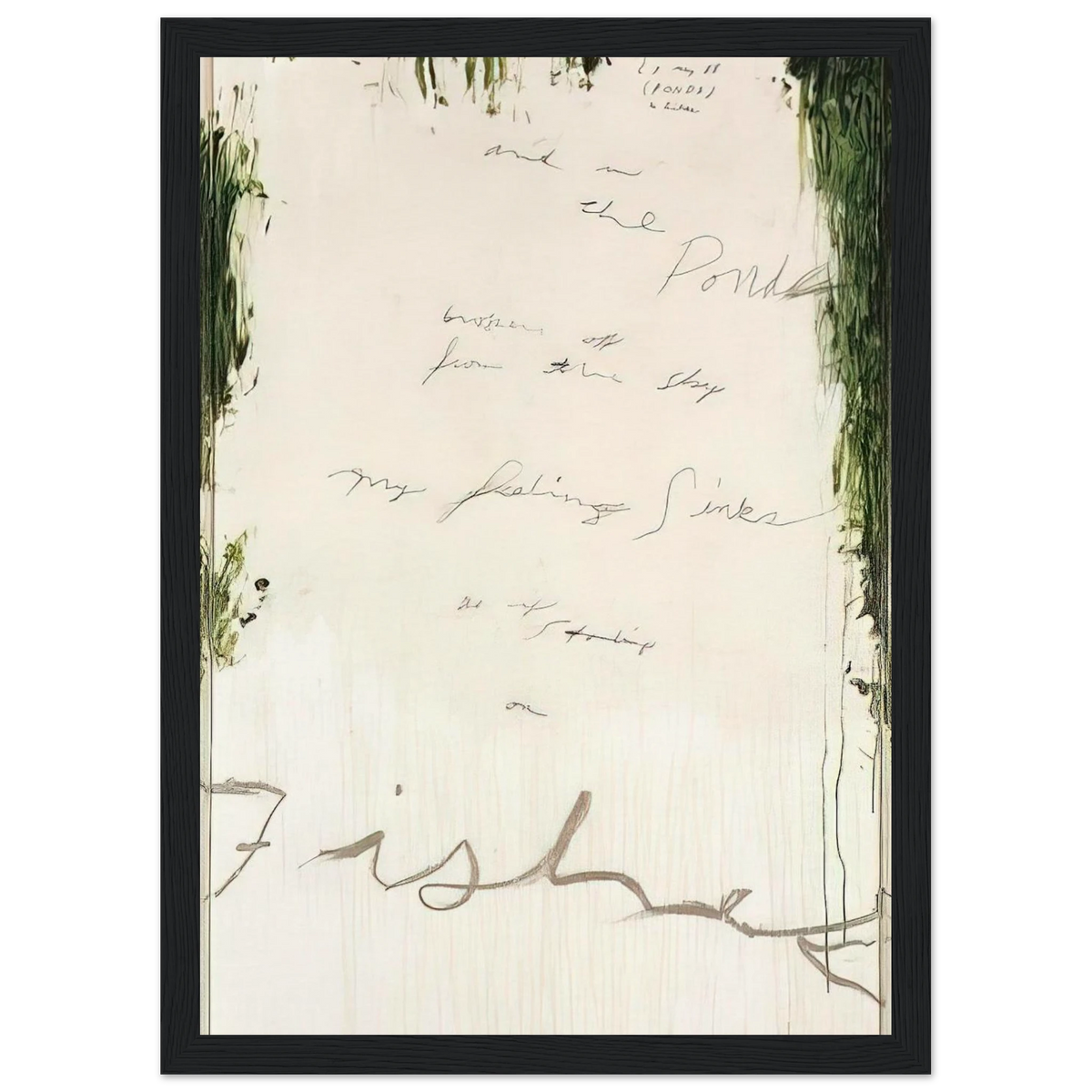 Untitled Part I Framed Poster | Cy Twombly Framed Prints Wall Art | Cy Twombly Store