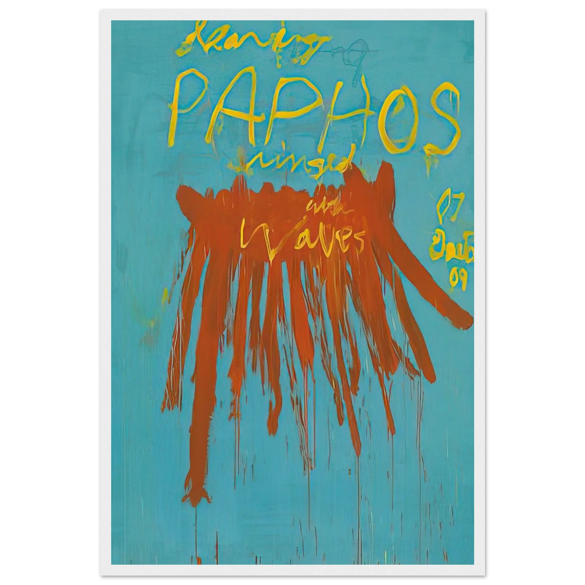 Leaving Paphos Ringed With Waves IV Framed Poster | Cy Twombly Framed Prints Wall Art | Cy Twombly Store