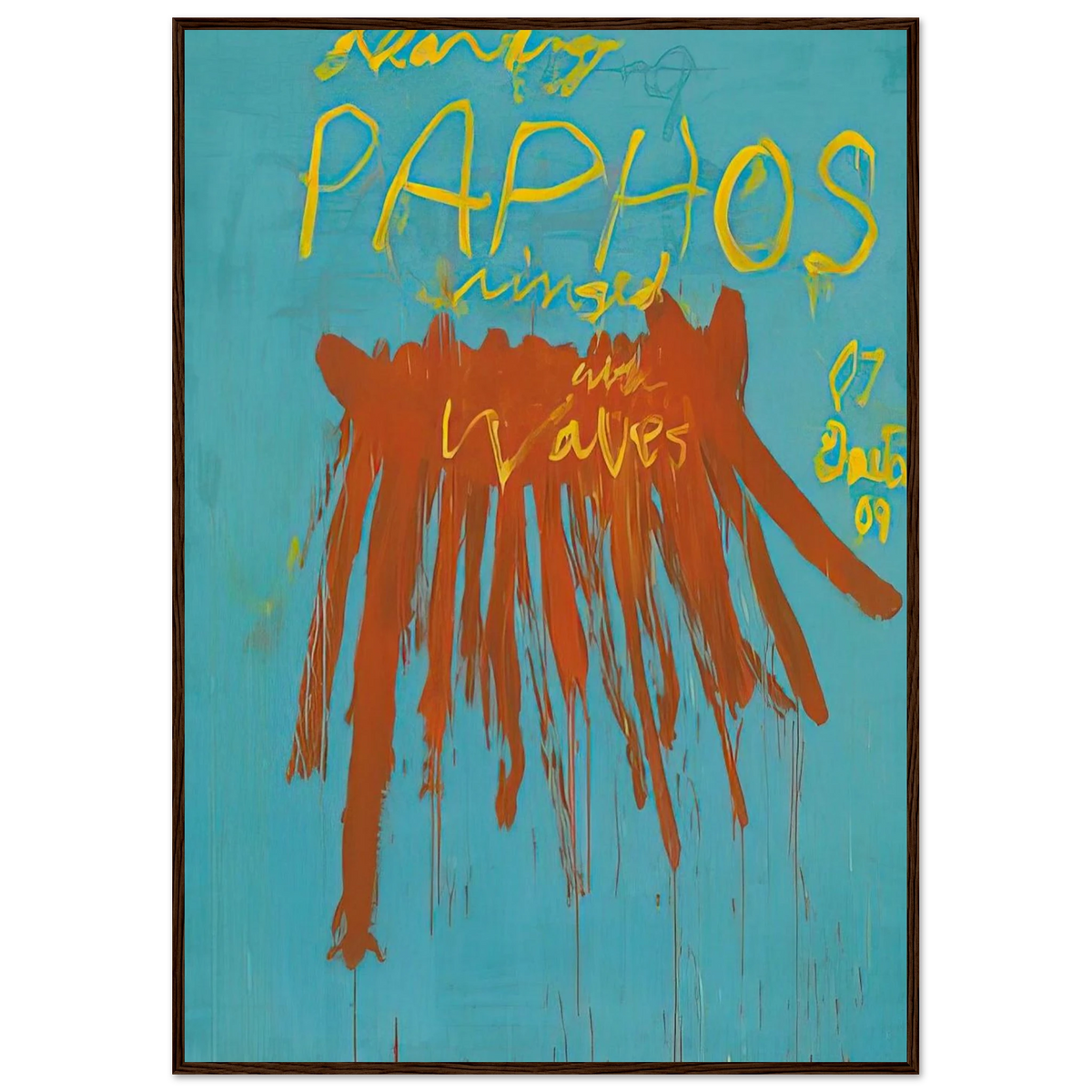 Leaving Paphos Ringed With Waves IV Framed Poster | Cy Twombly Framed Prints Wall Art | Cy Twombly Store