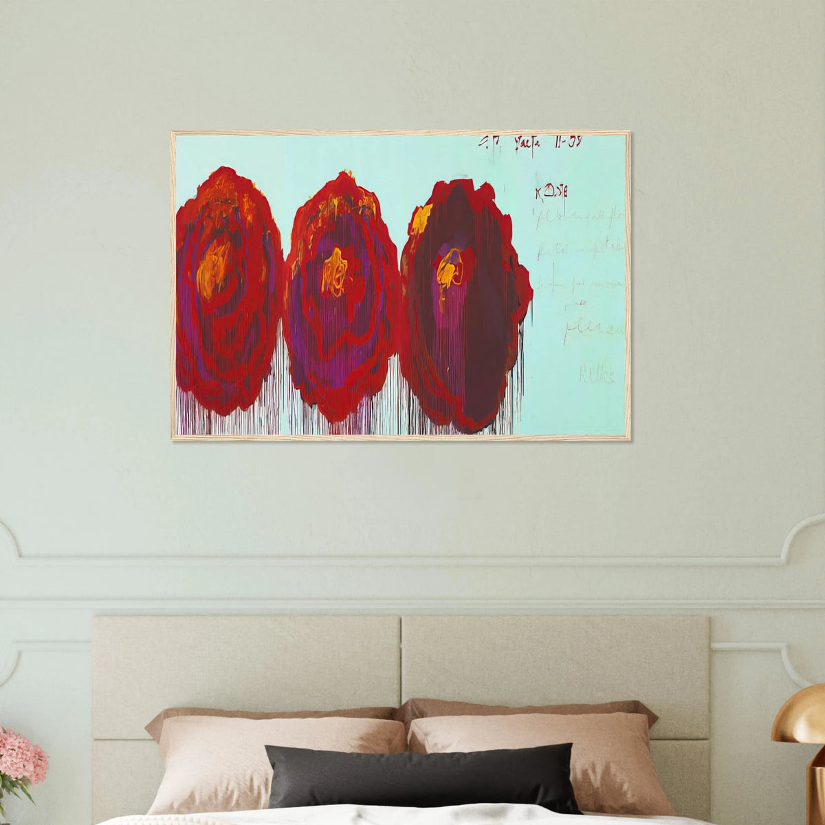 The Rose  IV  Framed Poster | Cy Twombly Framed Prints Wall Art | Cy Twombly Store