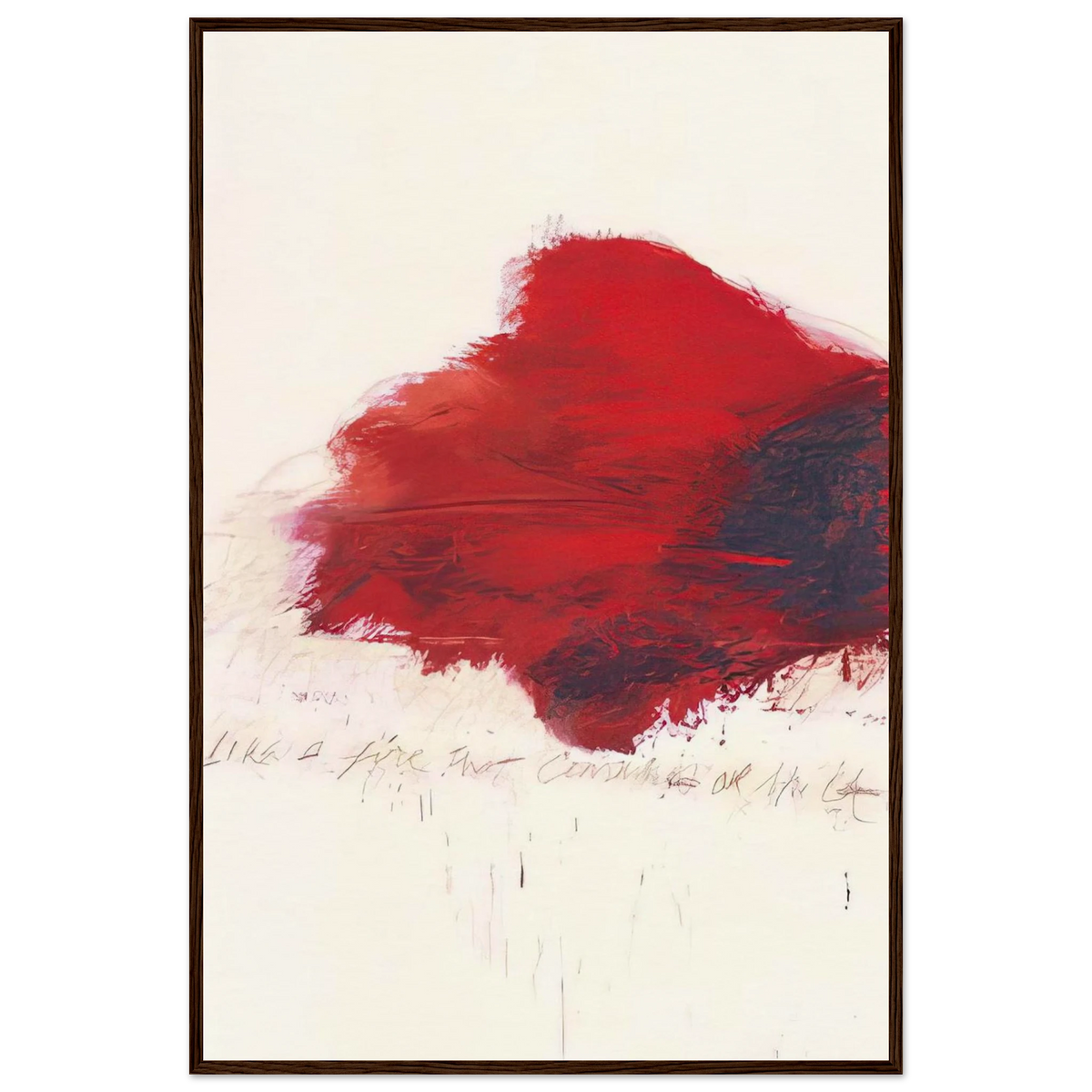Fifty Days at Iliam. The Fire that Consumes All before It Framed Poster | Cy Twombly Framed Prints Wall Art | Cy Twombly Store