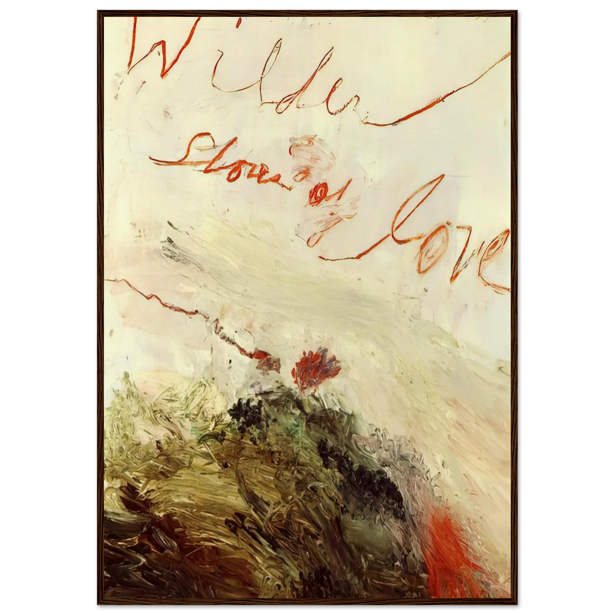 Wilder Shores of Love Framed Poster | Cy Twombly Framed Prints Wall Art | Cy Twombly Store