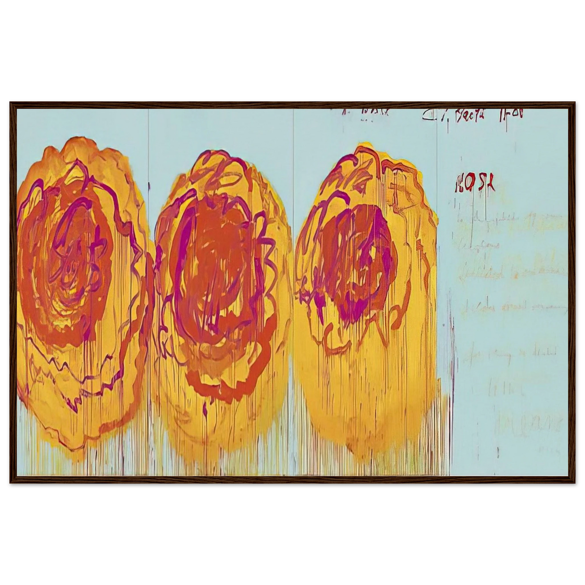 The Rose  I  Framed Poster | Cy Twombly Framed Prints Wall Art | Cy Twombly Store