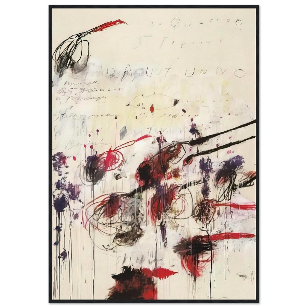 Quattro stagioni I. Autunno Framed Poster | Cy Twombly Framed Prints Wall Art | Cy Twombly Store