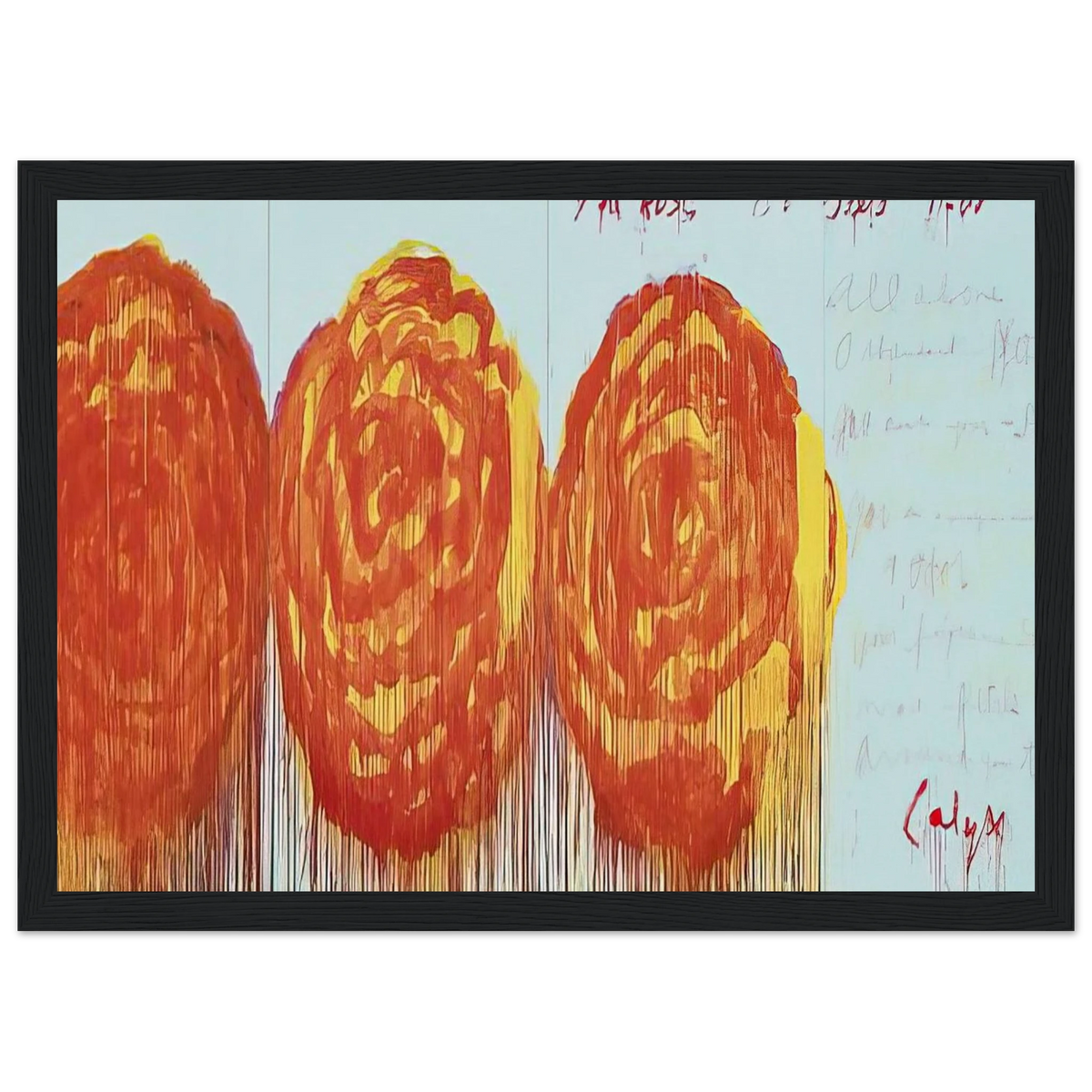 The Rose  II  Framed Poster | Cy Twombly Framed Prints Wall Art | Cy Twombly Store