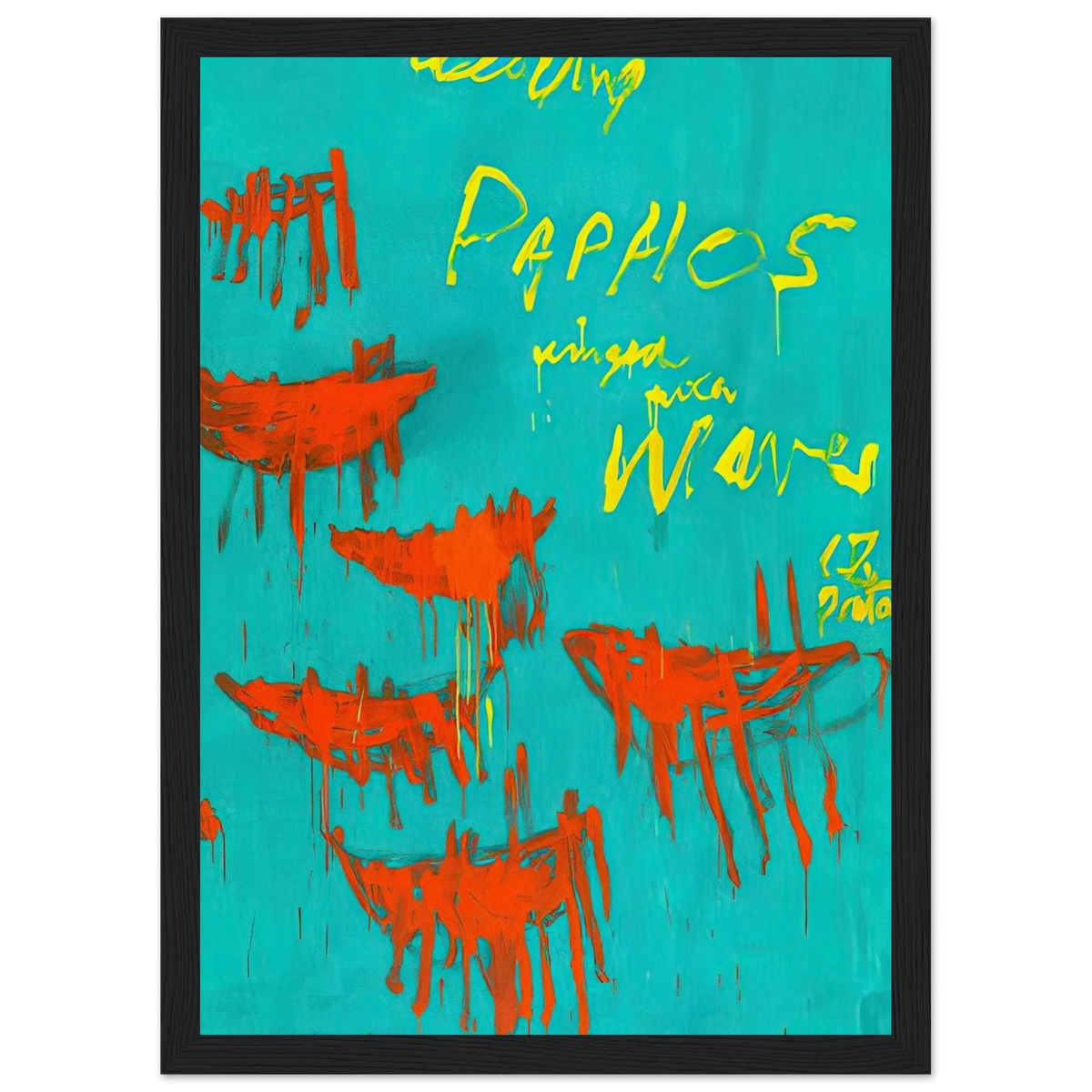 Leaving Paphos Ringed With Waves V Framed Poster | Cy Twombly Framed Prints Wall Art | Cy Twombly Store