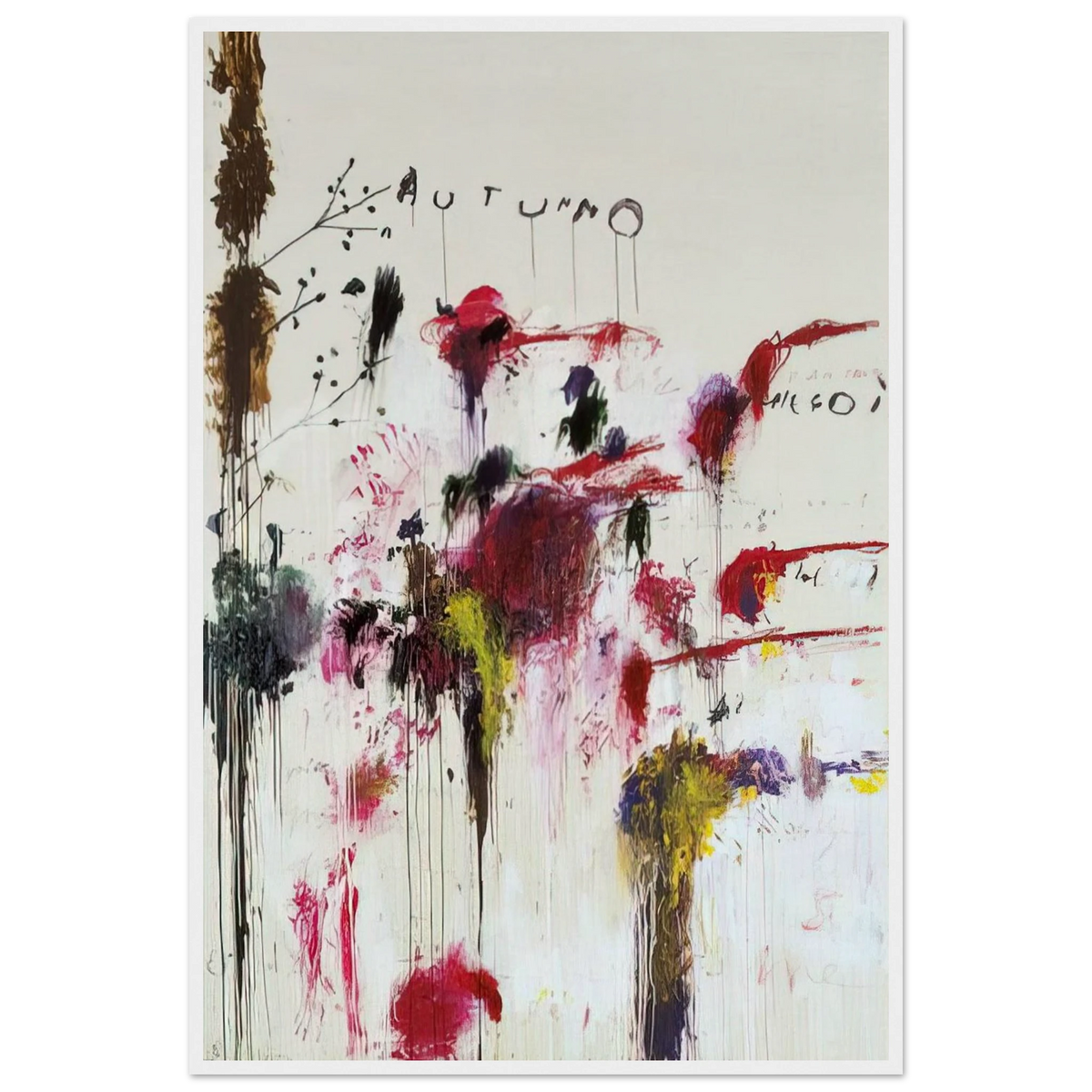 Quattro Stagioni II. Autunno Framed Poster | Cy Twombly Framed Prints Wall Art | Cy Twombly Store