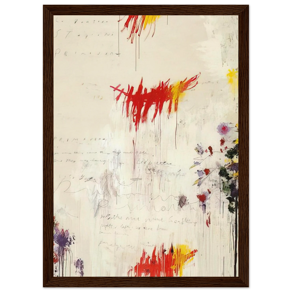 Quattro stagioni I. Primavera Framed Poster | Cy Twombly Framed Prints Wall Art | Cy Twombly Store