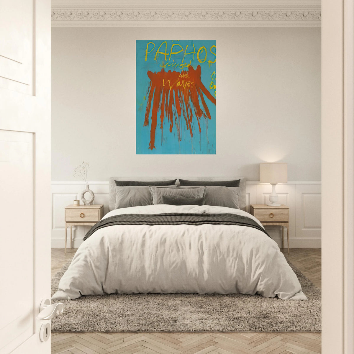 Leaving Paphos Ringed With Waves IV Canvas | Cy Twombly Canvas | Cy Twombly Store