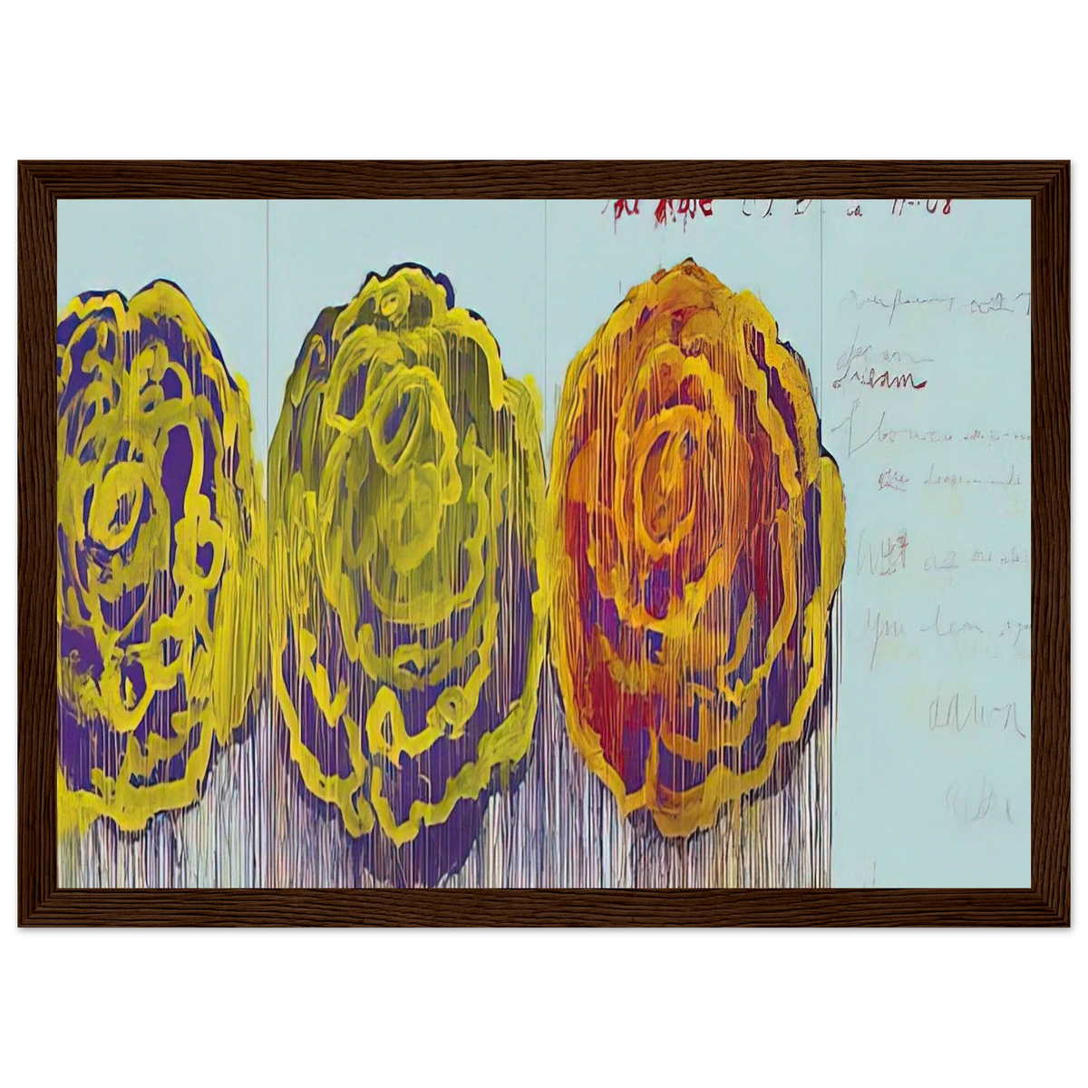 The Rose  III  Framed Poster | Cy Twombly Framed Prints Wall Art | Cy Twombly Store