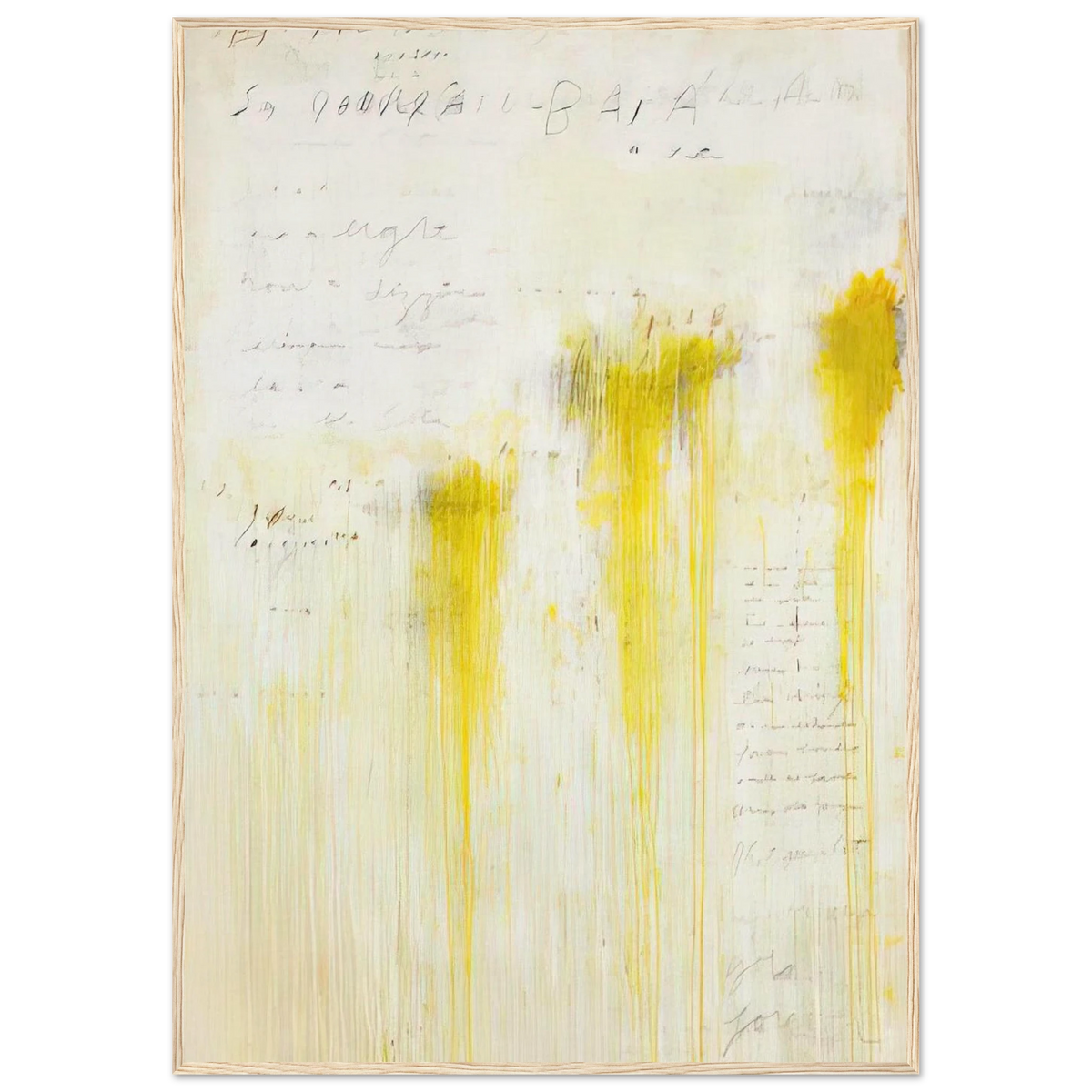 Quattro Stagioni II. Estate Framed Poster | Cy Twombly Framed Prints Wall Art | Cy Twombly Store