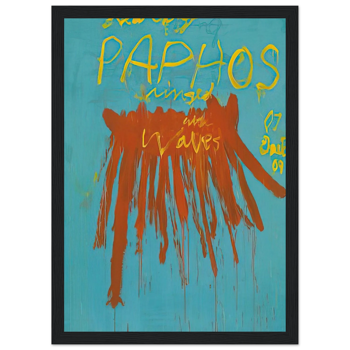 Leaving Paphos Ringed With Waves IV Framed Poster | Cy Twombly Framed Prints Wall Art | Cy Twombly Store