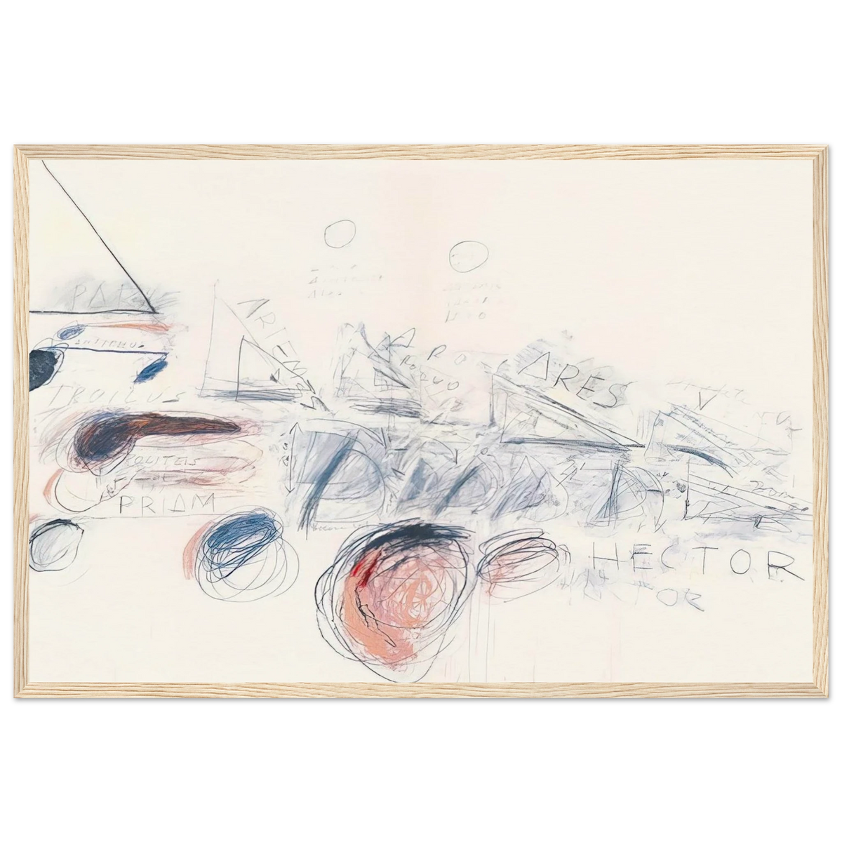 Fifty Days at Iliam. Ilians in Battle Framed Poster | Cy Twombly Framed Prints Wall Art | Cy Twombly Store