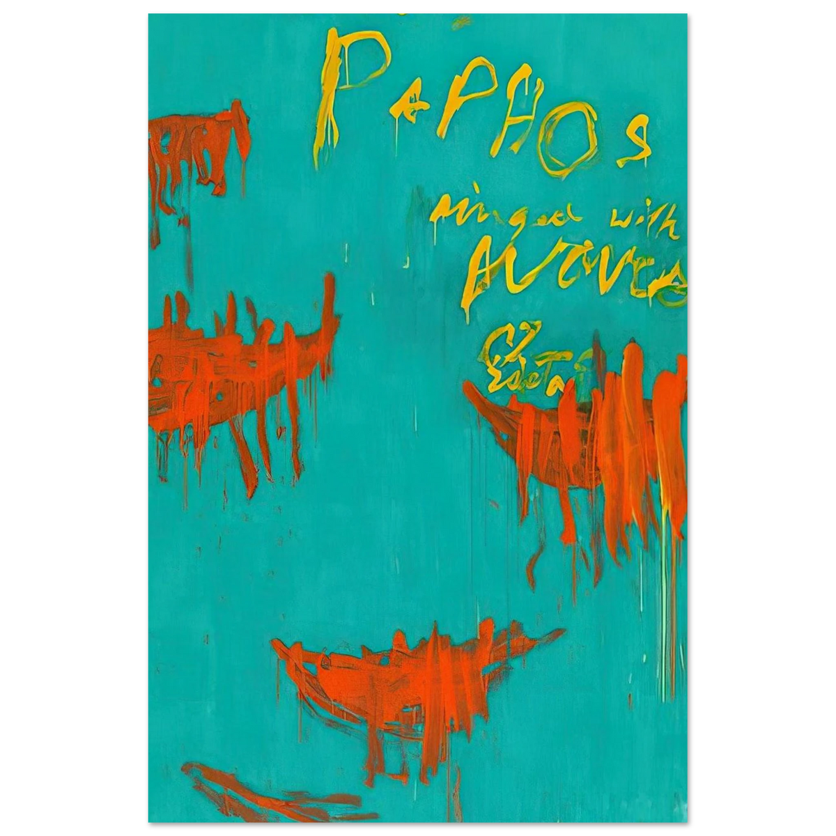 Leaving Paphos Ringed With Waves III Poster | Cy Twombly Poster | Cy Twombly Store