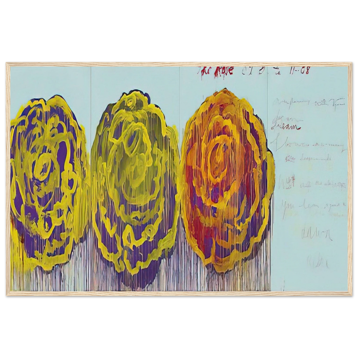 The Rose  III  Framed Poster | Cy Twombly Framed Prints Wall Art | Cy Twombly Store