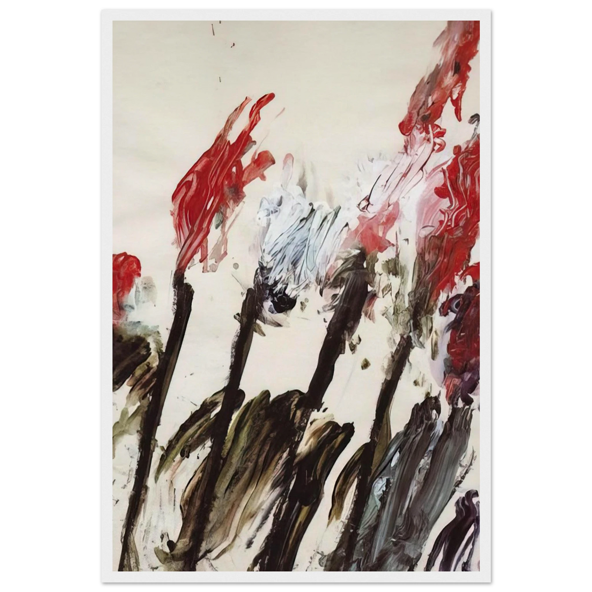 Nicola's Irises Framed Poster | Cy Twombly Framed Prints Wall Art | Cy Twombly Store