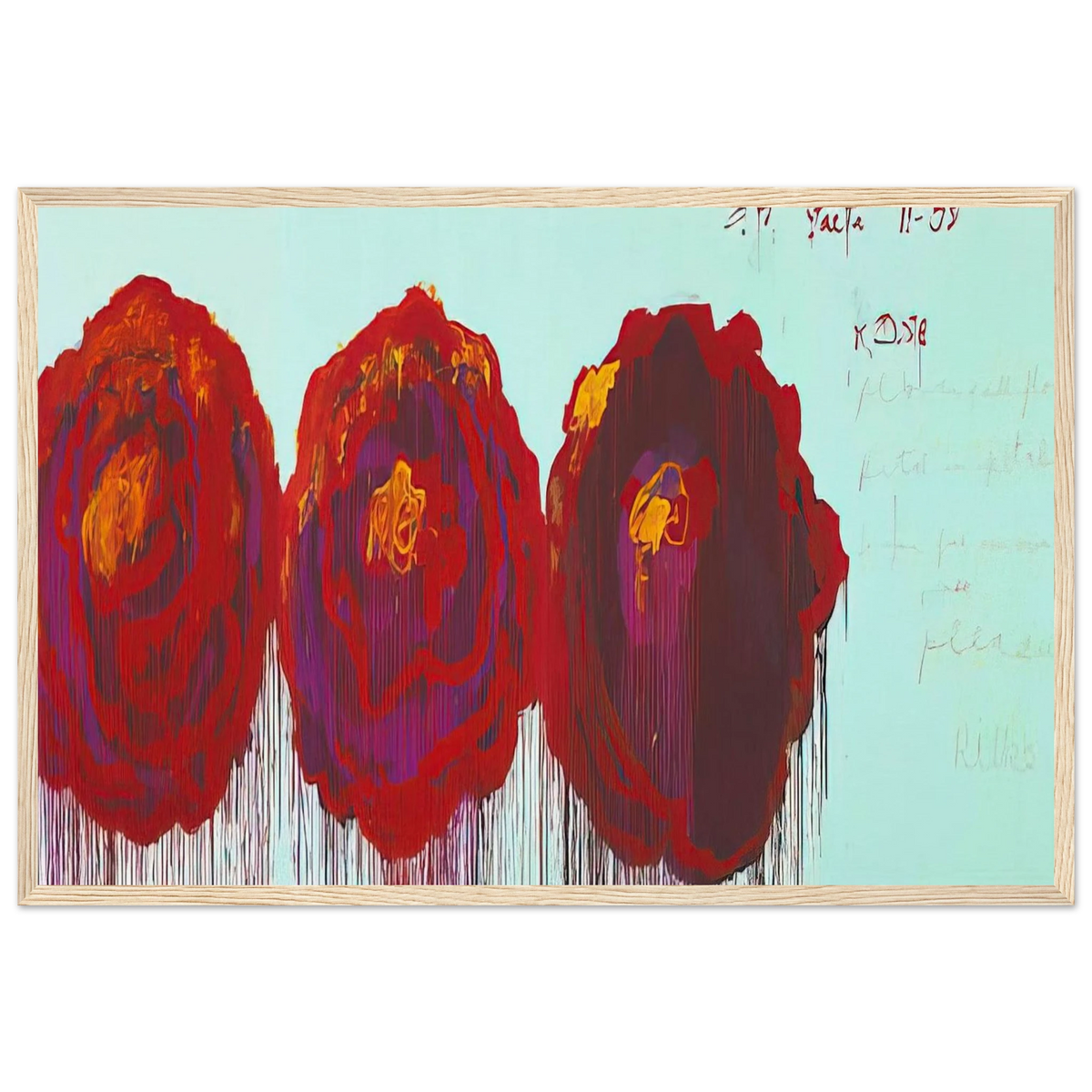 The Rose  IV  Framed Poster | Cy Twombly Framed Prints Wall Art | Cy Twombly Store