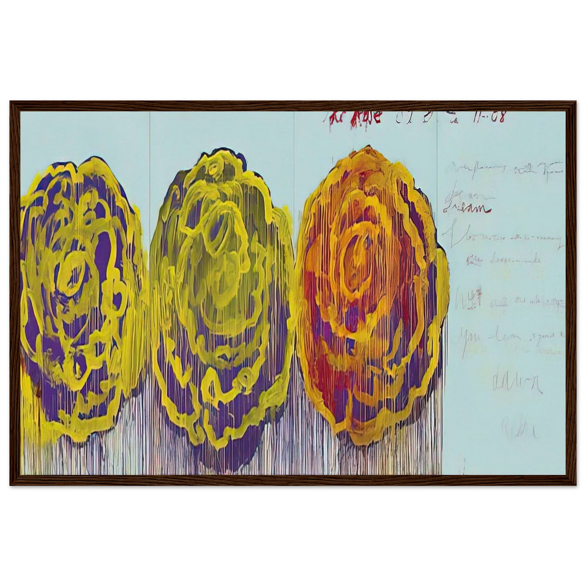 The Rose  III  Framed Poster | Cy Twombly Framed Prints Wall Art | Cy Twombly Store