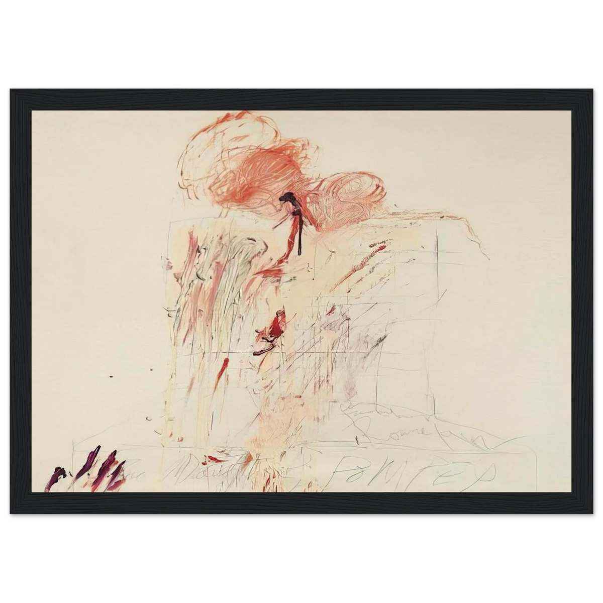 Death of Pompey  Rome  Framed Poster | Cy Twombly Framed Prints Wall Art | Cy Twombly Store