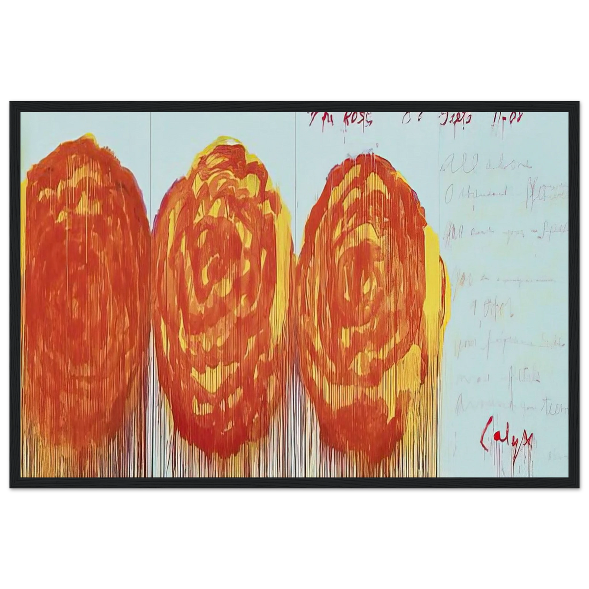 The Rose  II  Framed Poster | Cy Twombly Framed Prints Wall Art | Cy Twombly Store
