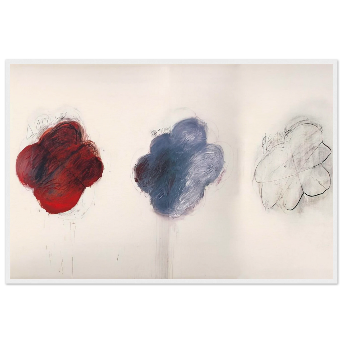 Fifty Days at Iliam. Shades of Achilles, Patroclus, and Hector Framed Poster | Cy Twombly Framed Prints Wall Art | Cy Twombly Store