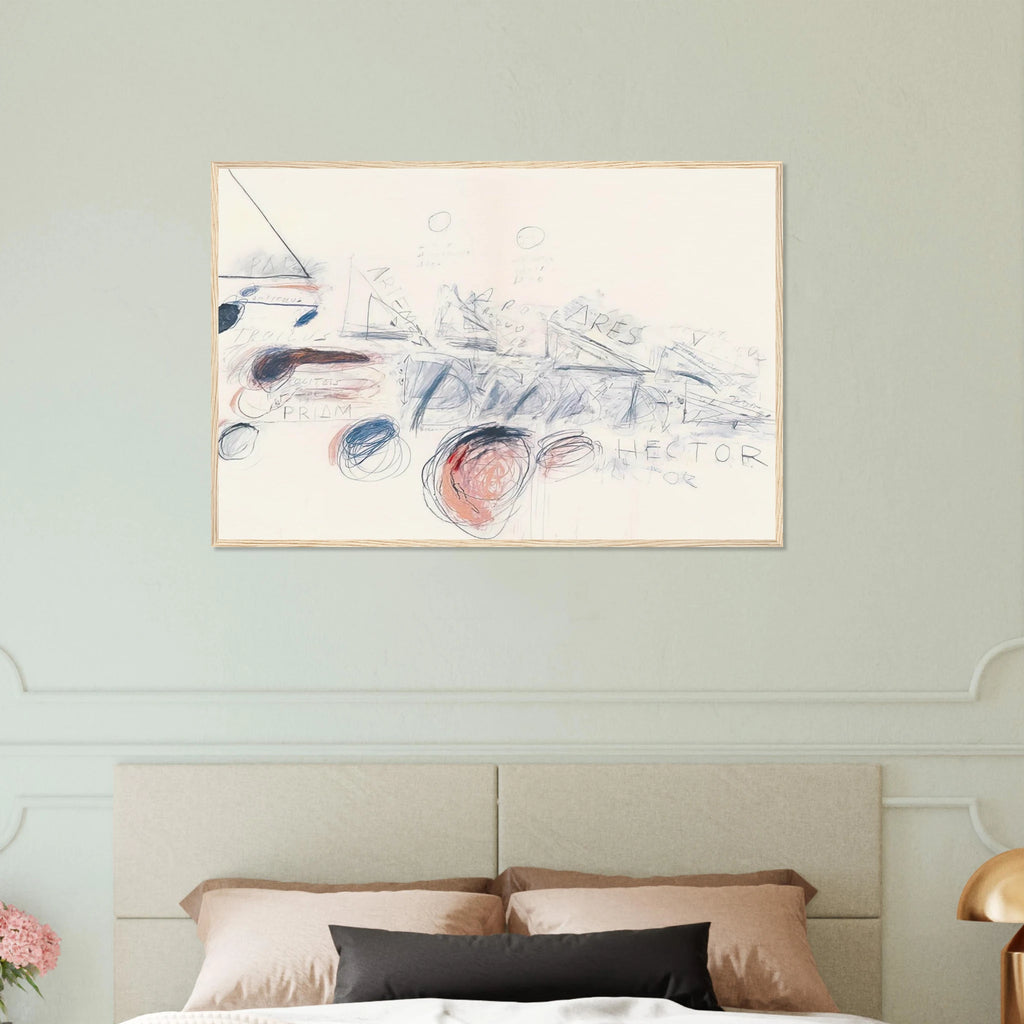 Fifty Days at Iliam. Ilians in Battle Framed Poster | Cy Twombly Framed Prints Wall Art | Cy Twombly Store
