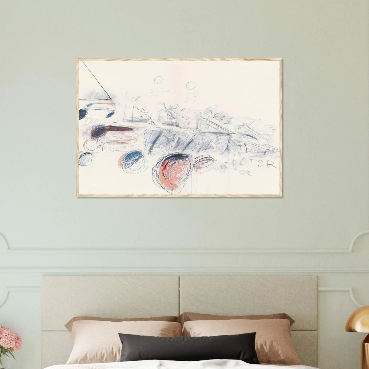 Fifty Days at Iliam. Ilians in Battle Framed Poster | Cy Twombly Framed Prints Wall Art | Cy Twombly Store