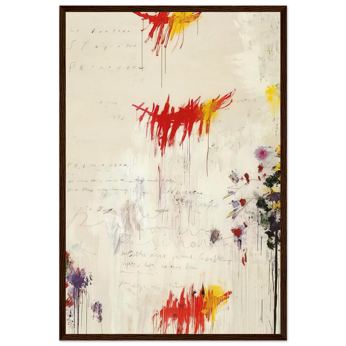Quattro stagioni I. Primavera Framed Poster | Cy Twombly Framed Prints Wall Art | Cy Twombly Store
