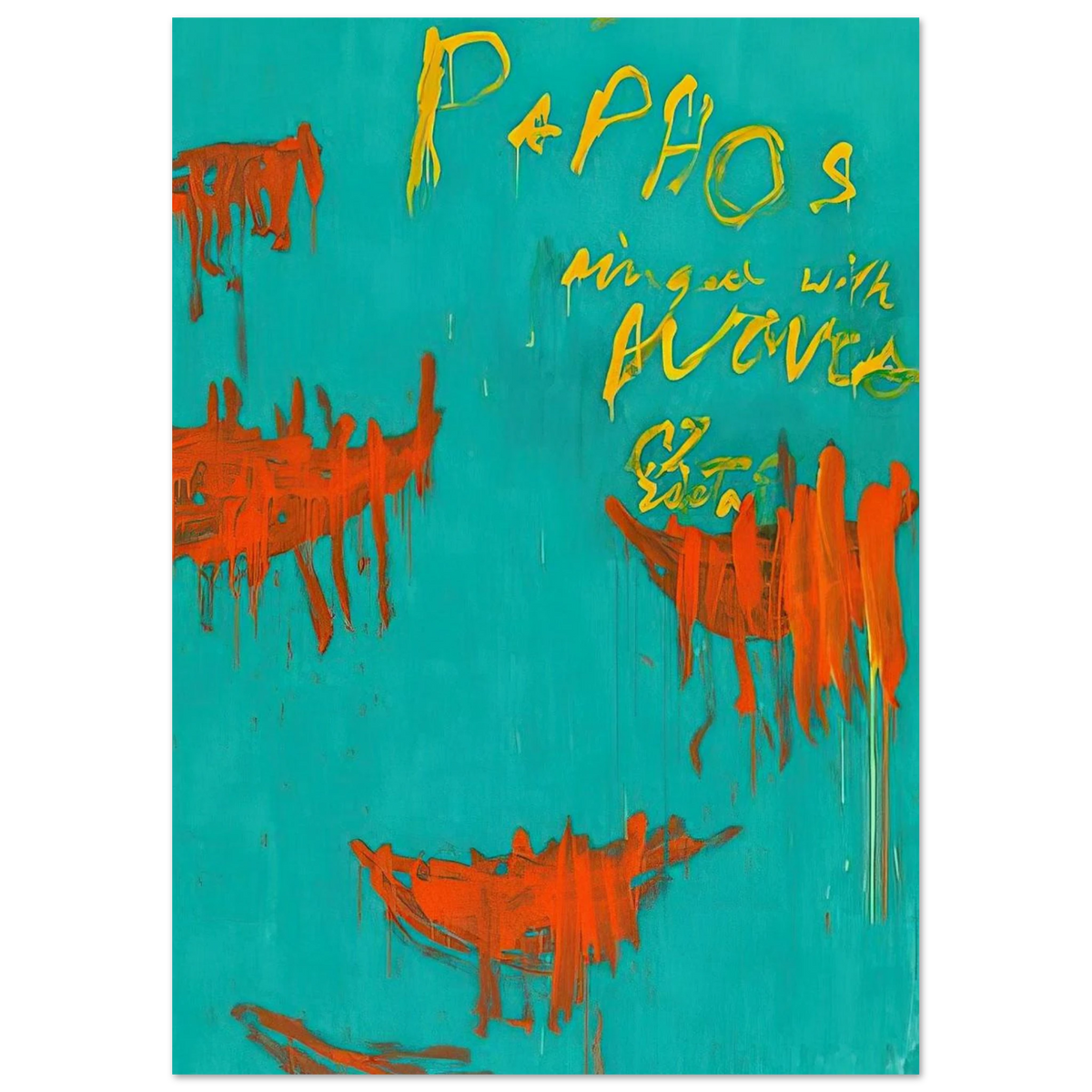 Leaving Paphos Ringed With Waves III Poster | Cy Twombly Poster | Cy Twombly Store