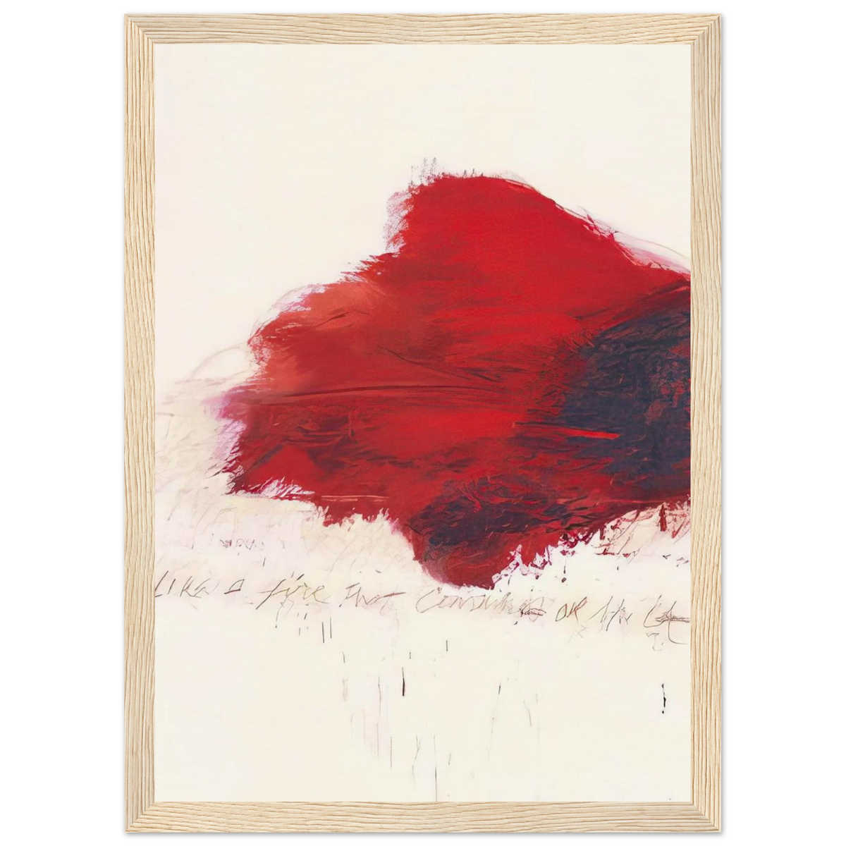 Fifty Days at Iliam. The Fire that Consumes All before It Framed Poster | Cy Twombly Framed Prints Wall Art | Cy Twombly Store