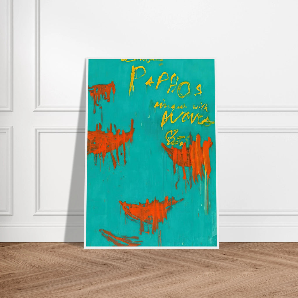 Leaving Paphos Ringed With Waves III Framed Poster | Cy Twombly Framed Prints Wall Art | Cy Twombly Store