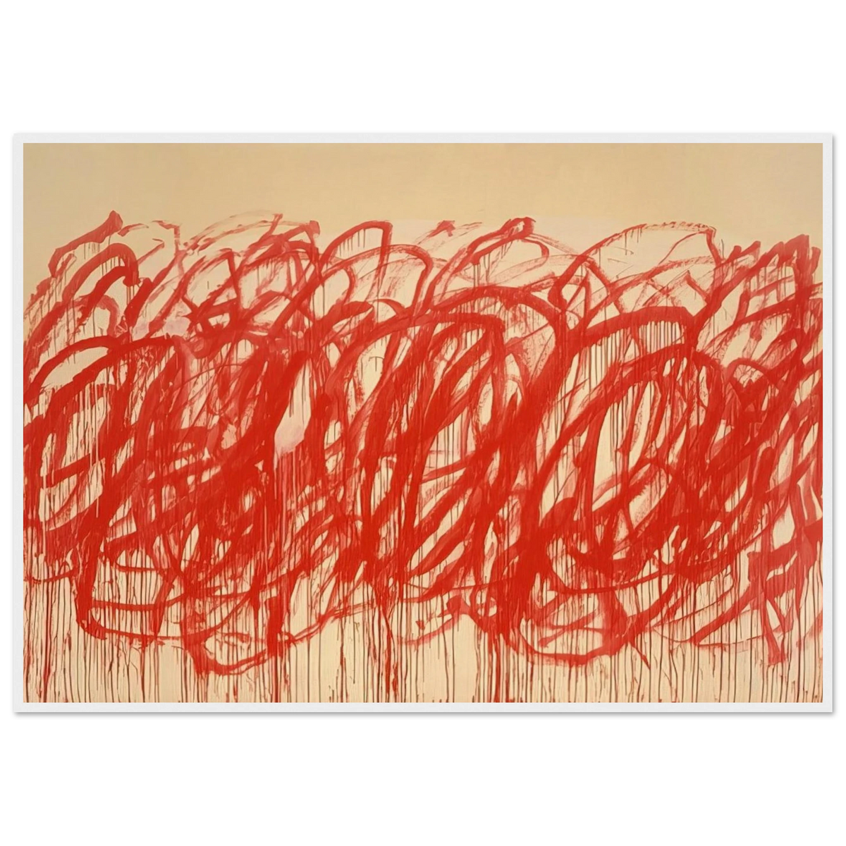 Untitled  Bacchus  Framed Poster | Cy Twombly Framed Prints Wall Art | Cy Twombly Store