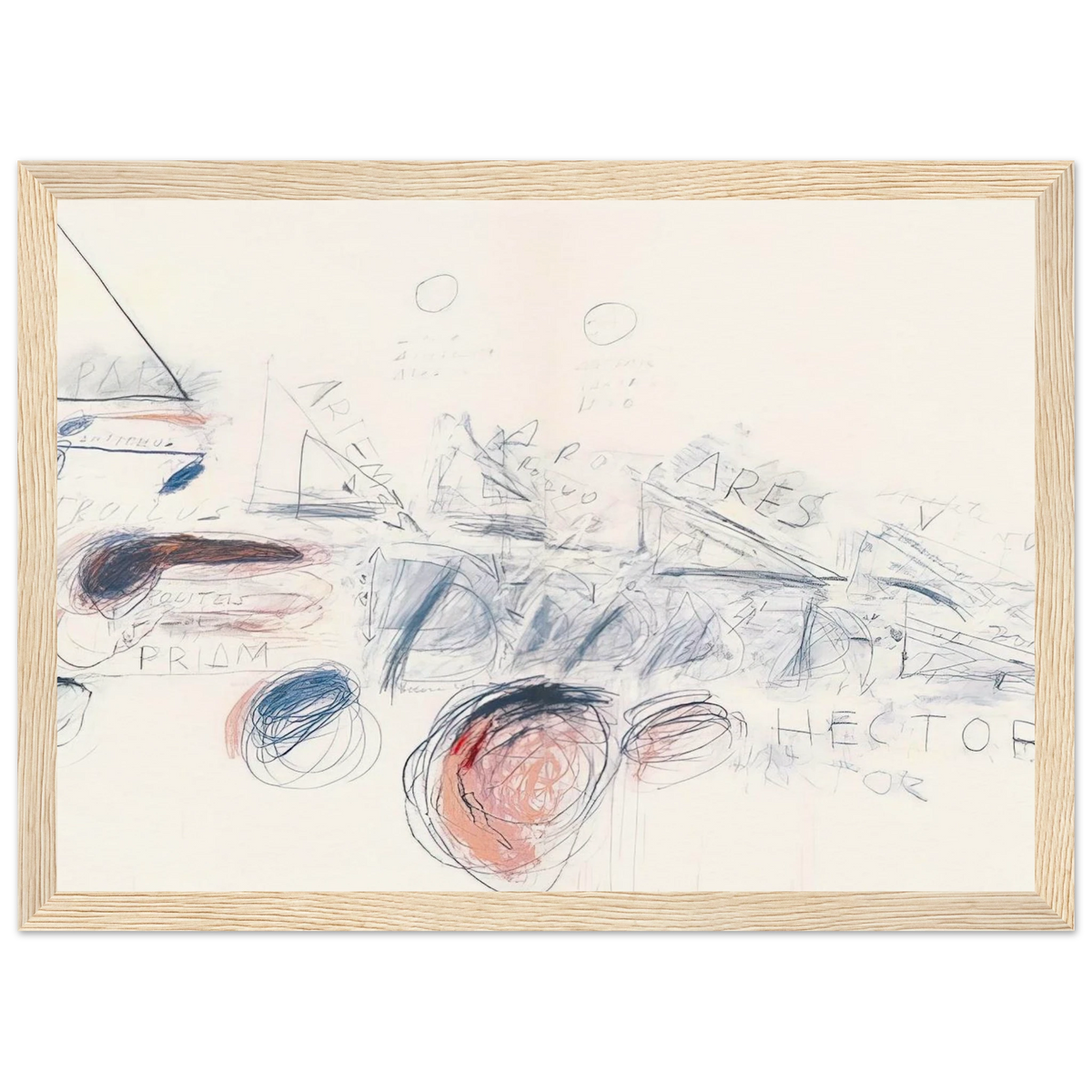 Fifty Days at Iliam. Ilians in Battle Framed Poster | Cy Twombly Framed Prints Wall Art | Cy Twombly Store