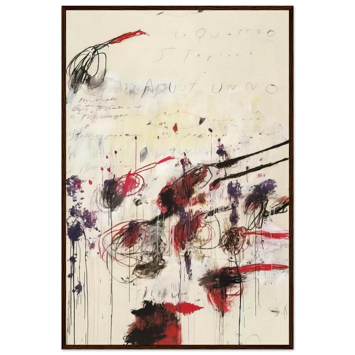Quattro stagioni I. Autunno Framed Poster | Cy Twombly Framed Prints Wall Art | Cy Twombly Store